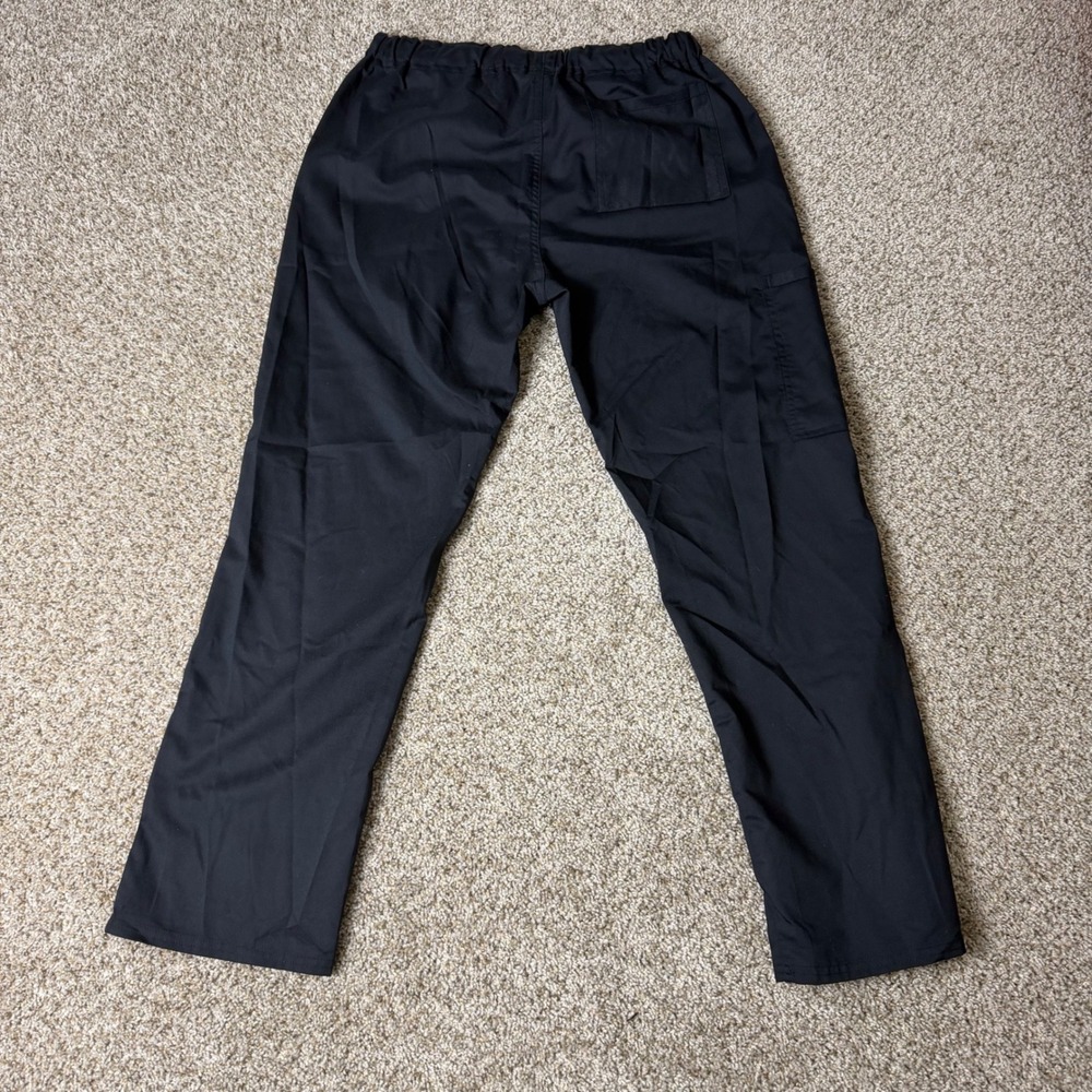 Cherokee Workwear Professionals Black Scrub Pants Womens Medium Short - Picture 8 of 8